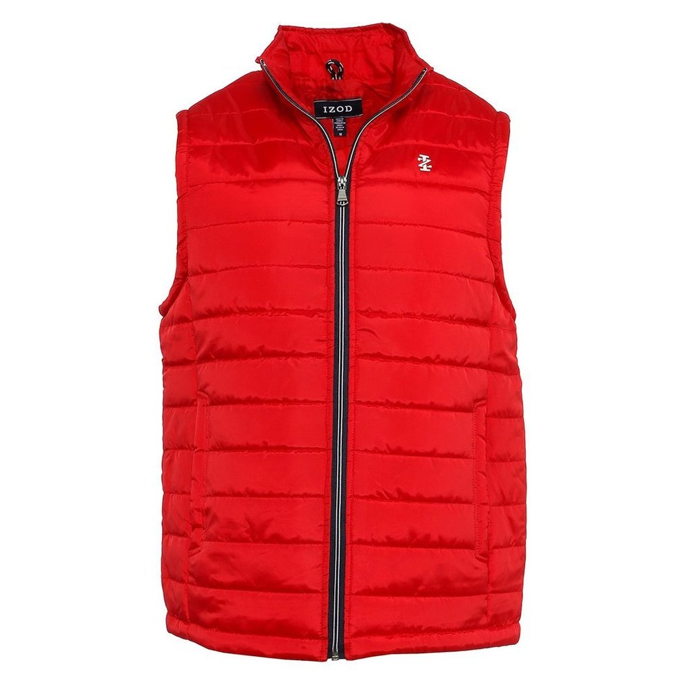IZOD Men's Quilted Puffer Vest Winter Jacket RED XL NWT